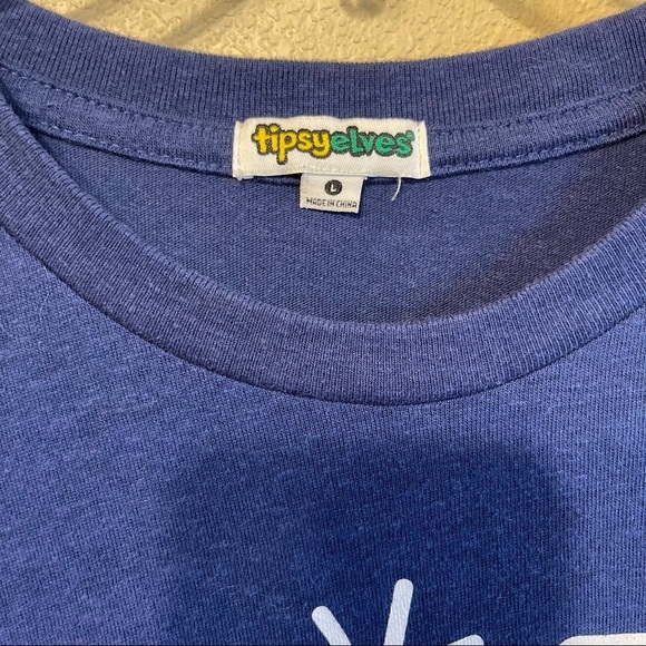 Tipsy Elves Men's Blue LIT Patriotic 4th of July Novelty T-Shirt Large - Picture 5 of 5